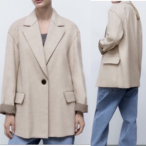 ZARA Blazer Oversized Soft Blogger’s Favorite - Picture 1 of 12